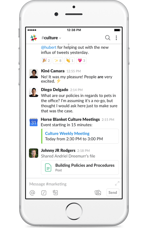 Bullhorn Interface on iphone